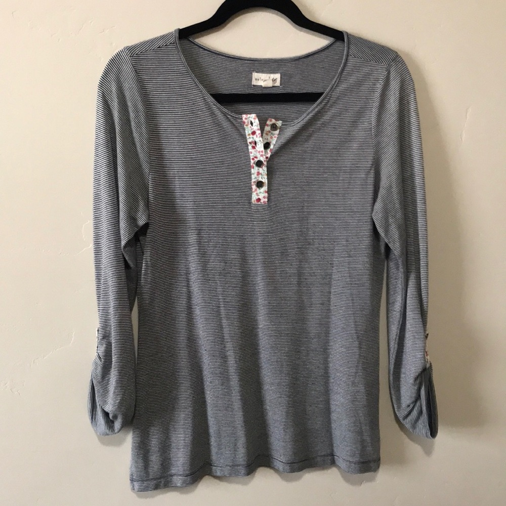 Anthropologie Striped Henley